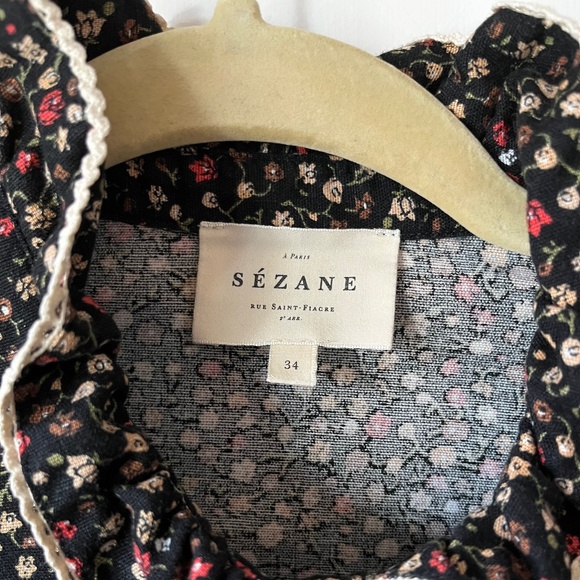 Sezane Angelina Floral Shirt, Size 34 - Picture 4 of 8